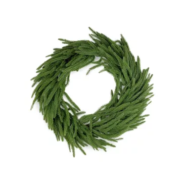   Karácsonyi műkoszorú Ø45 cm - zöld (1 db-os csomagolás)