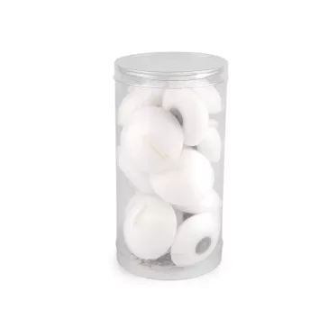   Úszógyertyák műanyag dobozban Ø4,5 cm 15 db - fehér matt (3 box)
