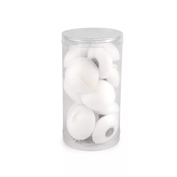 Úszógyertyák műanyag dobozban Ø4,5 cm 15 db - fehér matt (3 box) Úszógyertyák műanyag dobozban Ø4,5 cm 15 db - fehér matt (3 box)