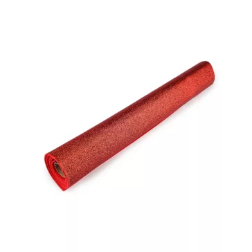   Csillámos filc tekercsben 45x100 cm - 4 piros (5 db-os csomagolás)