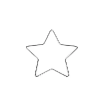   Fém csillag Ø12; 15 cm - 1 (12 cm) nikkel (1 db-os csomagolás)