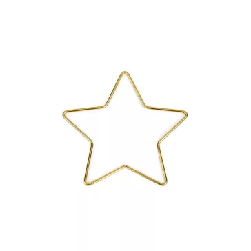   Fém csillag Ø12; 15 cm - 2 (12 cm) arany (1 db-os csomagolás)