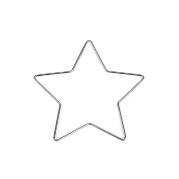   Fém csillag Ø12; 15 cm - 3 (15 cm) nikkel (1 db-os csomagolás)