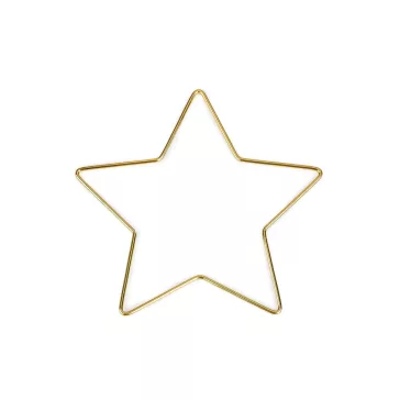   Fém csillag Ø12; 15 cm - 4 (15 cm) arany (10 db-os csomagolás)