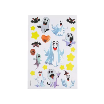 Halloween öntapadós fólia - 1 multicolor szellem (5 card)