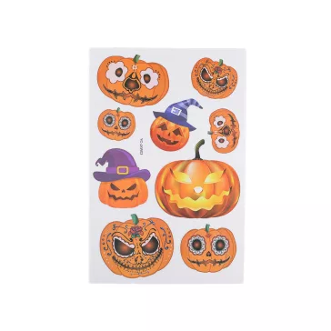   Halloween öntapadós fólia - 2 narancssárga Dinnye (5 card)