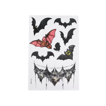 Halloween öntapadós fólia - 4 fekete denevér (1 card)