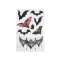 Halloween öntapadós fólia - 4 fekete denevér (1 card)
