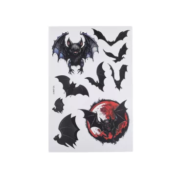 Halloween öntapadós fólia - 5 fekete denevér (5 card)
