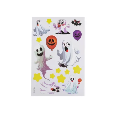   Halloween öntapadós fólia - 12 multicolor szellem (5 card)