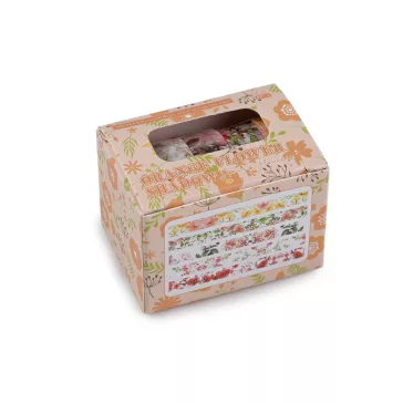   Washi dekoratív ragasztószalag keverék - 1 lazacrózsaszín (8 box)