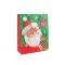 Karácsonyi ajándéktáska 26x32 cm - 3 zöld Santa (1 db-os csomagolás)