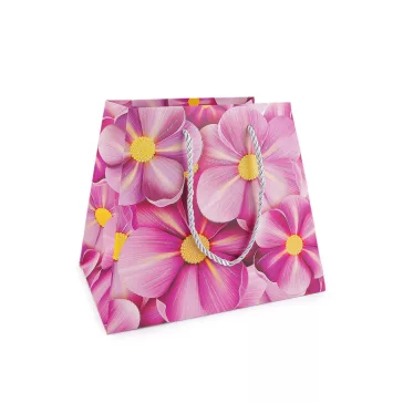   Ajándék táska csillámos 21x17,5 cm - 2 világoslila (1 db-os csomagolás)