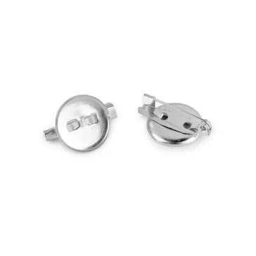   Bross alap Ø15 mm kitűző - platina (100 db-os csomagolás)