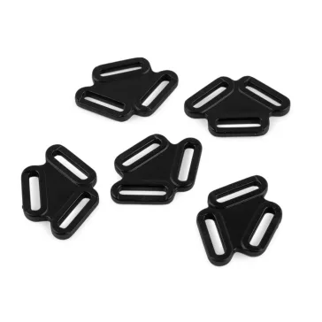   Pánt elválasztó műanyag bújtató széles 20; 25 mm - 1 (20 mm) fekete (10 db-os csomagolás)
