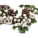 Karácsonyi koszorú bogyók és tobozok Ø35 cm - élénkzöld fehér (1 db-os csomagolás) Karácsonyi koszorú bogyók és tobozok Ø35 cm - élénkzöld fehér (1 db-os csomagolás)