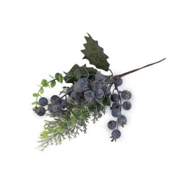 Mű áfonya ág bogyókkal - blue dark (1 db-os csomagolás)