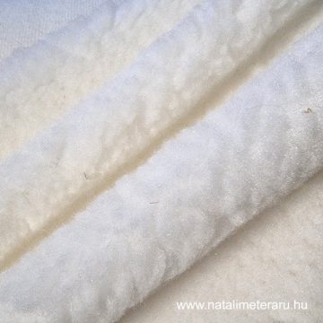 Törtfehér 30%gyapjú bárányka-szőrű műszőrme