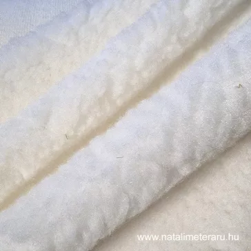 Off-white 30%wool lamb-pile faux fur