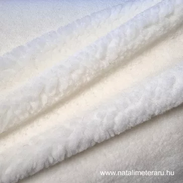 Off-white 30%wool lamb-pile faux fur