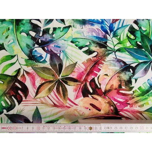 Színes dzsungel pamut jersey - 1,4 méter - UTOLSÓ DARAB