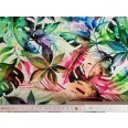 Multicoloured jungle cotton jersey - 0,8 metre - last piece