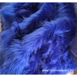 Királykék középhosszú műszőrme