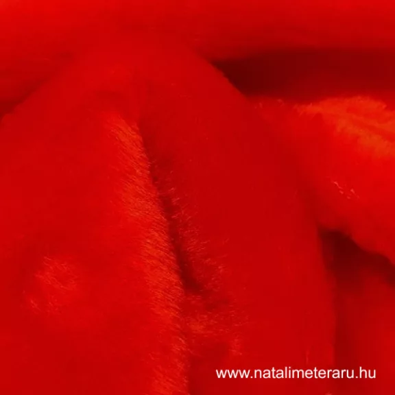 Piros rövid szálú műszőrme Piros rövid szálú műszőrme