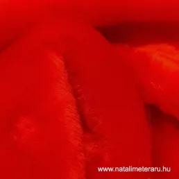 Piros rövid szálú műszőrme csík 30 cm x 148 cm