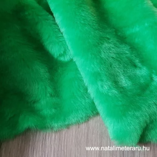 Zöld rövid szálú műszőrme csík 30 cm x 148 cm