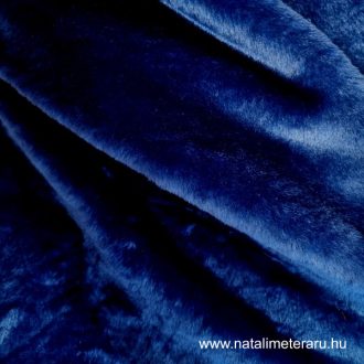 Sötét királykék rövid szálú műszőrme 
