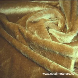 Tevebarna rövid szálú műszőrme csík 40 cm x 148 cm