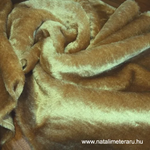 Tevebarna rövid szálú műszőrme csík 40 cm x 148 cm