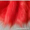 Piros hosszú szálú műszőrme csík  30 cm x 148 cm