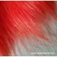Piros hosszú szálú műszőrme csík  30 cm x 148 cm