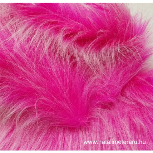 Pink hosszúszálú műszőrme