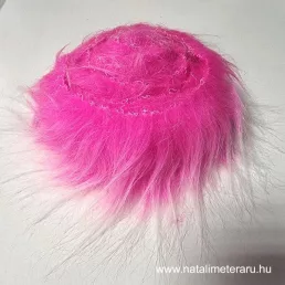 Pink hosszú szálú műszőrme csík 5 cm x 148 cm