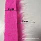Pink hosszú szálú műszőrme csík 5 cm x 148 cm