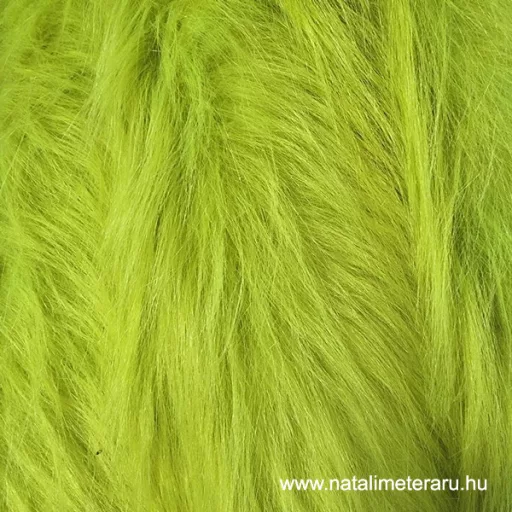 Grincs zöld hosszú szálú műszőrme csík 30 cm x 148 cm