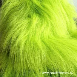 Grincs zöld hosszú szálú műszőrme csík 40 cm x 148 cm