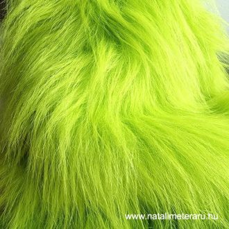 Grincs zöld hosszú szálú műszőrme csík 40 cm x 148 cm
