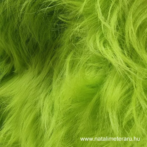 Grincs zöld hosszú szálú műszőrme