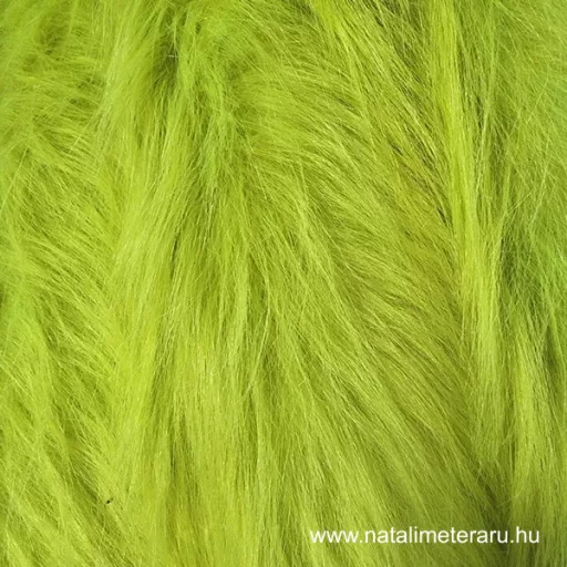 Grincs zöld hosszú szálú műszőrme