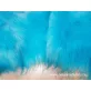 Melánzs türkizkék hosszú szálú műszőrme