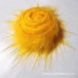 Sárga hosszú szálú műszőrme csík  5 cm x 148 cm