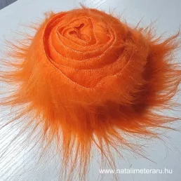 Narancs hosszú szálú műszőrme csík 5 cm x 148 cm