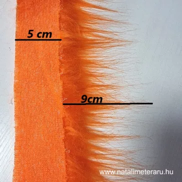 Narancs hosszú szálú műszőrme csík 5 cm x 148 cm