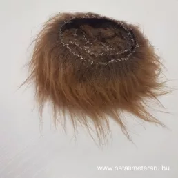   Vöröses barna hosszú szálú műszőrme csík 5 cm x 148 cm