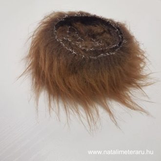   Vöröses barna hosszú szálú műszőrme csík 5 cm x 148 cm