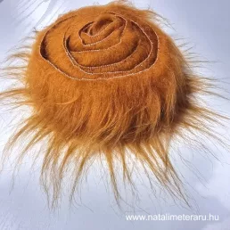 Terrakotta hosszú szálú műszőrme csík  5 cm x 148 cm